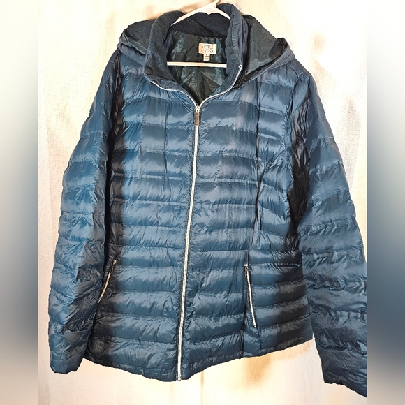 Time And Tru 3X 24W-26W Puffer Hooded Coat - Picture 1 of 8